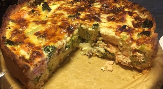 Smoked fish tart and parmesan crust